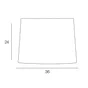 Abat-jour Conique H.24 cm, diam.36 cm toiline, blanc n°0 COREP