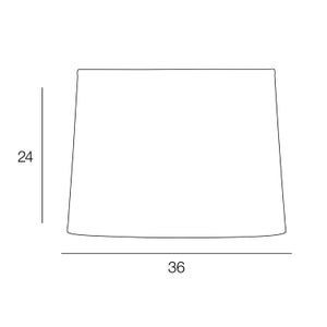 Abat-jour Conique H.24 cm, diam.36 cm toiline, blanc n°0 COREP
