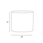 Abat-jour Tube Hauteur 14 cm, Diamètre 18 cm coton, shine