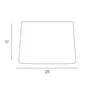 Abat-jour Conique H.17 cm, diam.25 cm toiline, blanc n°0 COREP