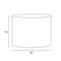 Abat-jour Tube H.15 cm, diam.20 cm coton, shine COREP