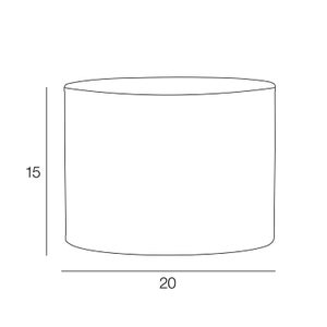 Abat-jour Tube H.15 cm, diam.20 cm coton, shine COREP