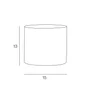 Abat-jour Tube H.13 cm, diam.15 cm coton, shine COREP