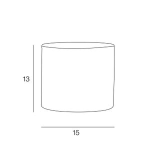 Abat-jour Tube H.13 cm, diam.15 cm coton, shine COREP