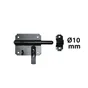 Verrou de box porte cadenas acier prépeint, AFBAT, diam. 10 mm x L.100 x P.20 mm noir