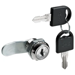 Serrure de meuble acier à encastrer HETTICH de 17 a 34 mm reversible