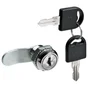 Serrure de meuble acier à encastrer HETTICH de 17 a 34 mm reversible