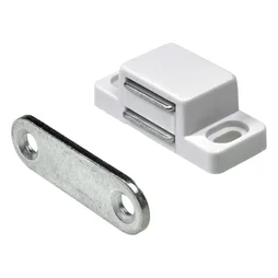 Lot de 4 loqueteaux magnétique acier HETTICH, L.35 x l.15 mm