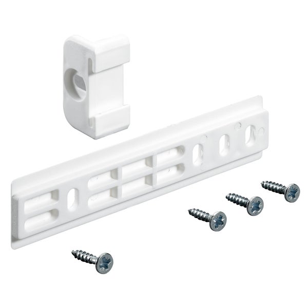 Glissière pour porte de réfrigerateur encastrable, plastique, coloris blanc