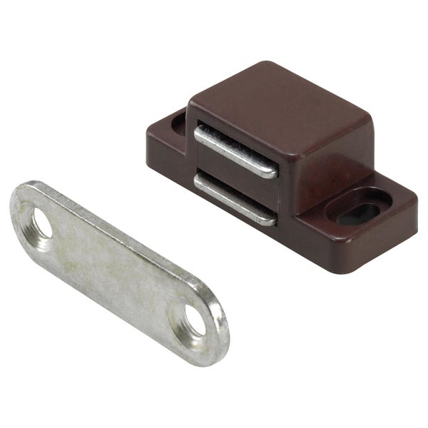 Lot de 4 loqueteaux magnétique acier HETTICH, L.35 x l.15 mm
