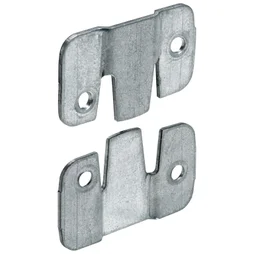 Lot de 2 raccords d'assemblage acier zingue HETTICH, l.45 mm