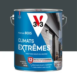 Peinture extérieure bois Climats extrêmes V33 anthracite satiné 5L