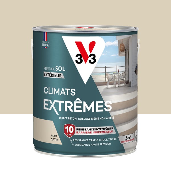 Peinture sol Climats extrêmes V33, pierre satiné, 2.5L