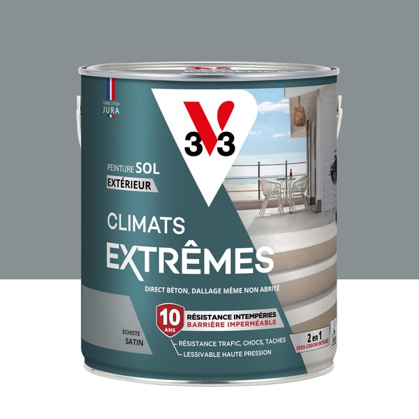 Peinture sol Climats extrêmes V33, schiste satiné, 2.5 l