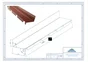 Faîtière sur mur pour plaque nervurée 63/100 rouge ral 8012, L.2.1 m