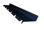 Faîtière sur mur pour plaque nervurée 63/100 bleu ardoise ral 5008, L.2.1 m