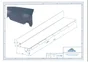 Faîtière sur mur pour plaque nervurée 63/100 bleu ardoise ral 5008, L.2.1 m