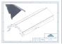 Faîtière crantée pour plaque nervurée 63/100 bleu ardoise ral 5008, L.2.1 m