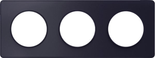 Plaque triple Odace Touch, SCHNEIDER ELECTRIC, anthracite liseré anthracite