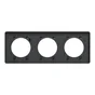 Plaque triple Odace Touch, SCHNEIDER ELECTRIC, anthracite liseré anthracite