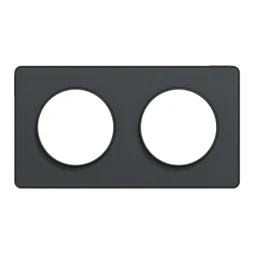 Plaque double Odace Touch, SCHNEIDER ELECTRIC, anthracite liseré anthracite