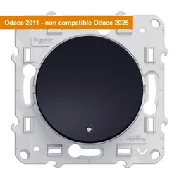 Interrupteur va-et-vient lumineux Odace, SCHNEIDER ELECTRIC, anthracite