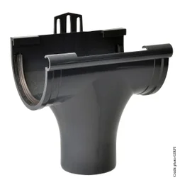 Naissance à joint pour gouttière demi-ronde développé 25 Pmg80a PVC