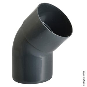 Coude 45° mâle / femelle pour gouttière Pcs80a PVC