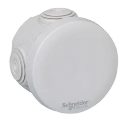 Boîte de dérivation ronde 4 entrées 60x60x40mm Mureva Box, SCHNEIDER ELECTRIC