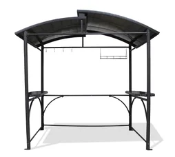 Abri pour barbecue autoportant, aluminium gris anthracite, 3.6 m²