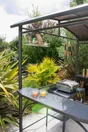Abri pour barbecue autoportant, aluminium gris anthracite, 3.6 m²
