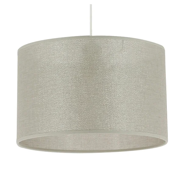 Suspension NATT, E27, diam.29 cm, coton argent strass, METROPOLIGHT