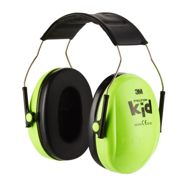 Casque antibruit snr 27 db 3M Peltor pour enfant vert 87-98db
