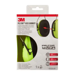 Casque antibruit snr 27 db 3M Peltor pour enfant vert 87-98db