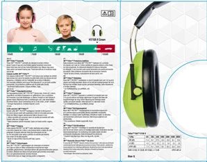 Casque antibruit snr 27 db 3M Peltor pour enfant vert 87-98db