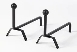Chenets acier FIRE doppio, l. 16 cm x H. 26 cm