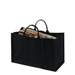 Sac à bûches noir DIXNEUF Natureo l.63 x H.41 cm
