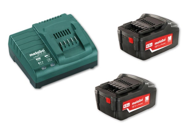 Chargeur avec 2 batteries 4Ah METABO