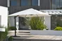 Parasol excentré Sevilla gris rectangulaire, L.300 x l.400 cm