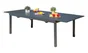 Table de jardin de repas Miami rectangulaire gris anthracite de 6 à 10 personnes
