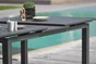 Table de jardin de repas Miami rectangulaire gris anthracite de 6 à 10 personnes
