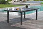 Table de jardin de repas Miami rectangulaire gris anthracite de 6 à 10 personnes