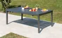 Table de jardin de repas Miami rectangulaire gris anthracite de 6 à 10 personnes