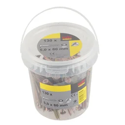 Seau 130 vis TF TX 5x80 mm + embout T25