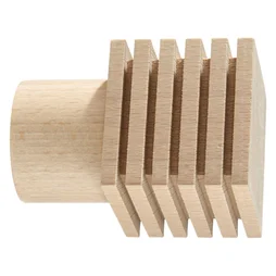 Embout carré strié Design, chêne clair naturel Diam.28 mm