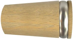 Lot de 2 embouts pommeau Design, chêne clair naturel Diam.28 mm
