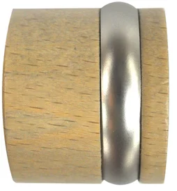 Lot de 2 embouts bouchon Design, chêne clair naturel Diam.28 mm