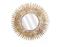 Miroir rond Soleil feuille doré diam. 63 Cm EMDE