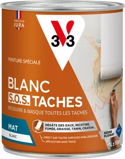 Peinture mur, plafond blanc mat V33 Rénovation 1L