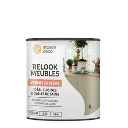 Vernis protecteur Relook meuble MAISON DECO, transparent brillant, 0.5 l
